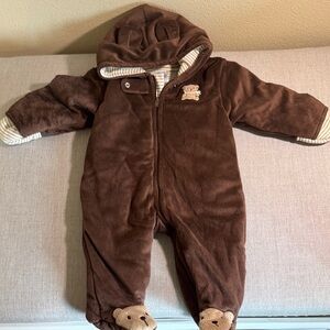 Carter's Brown Hooded Bear Footie